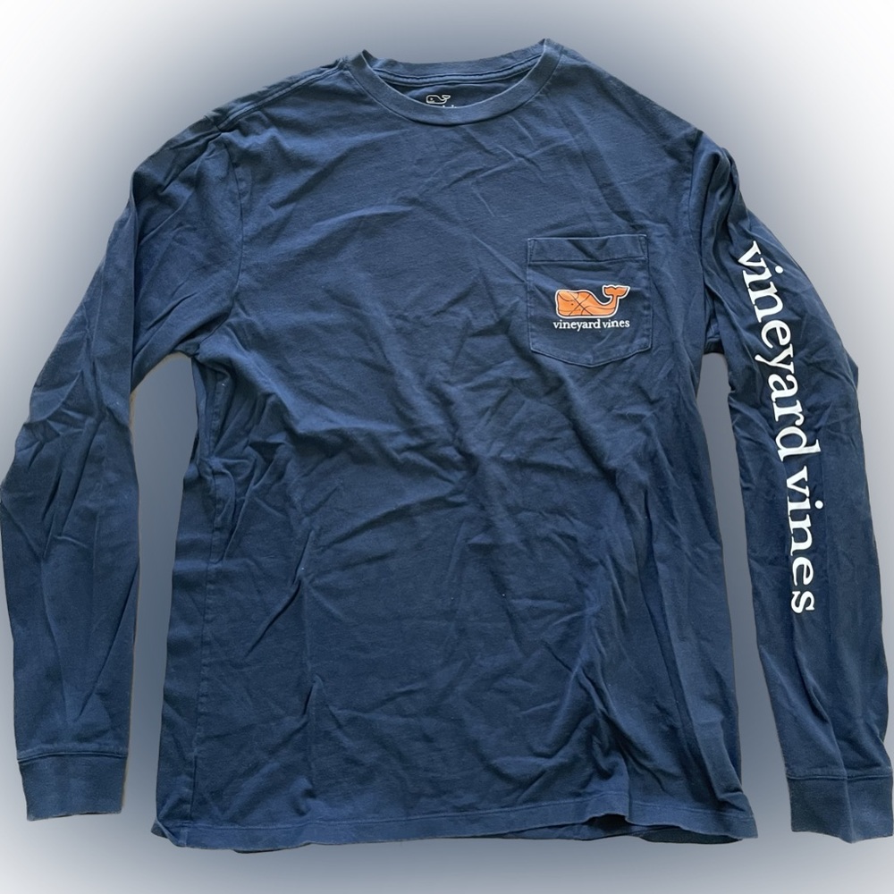 Vineyard Vines Navy x Basketball Longsleeve